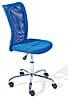 Kinderstuhl Kinderdrehstuhl BONNIE Bezug in blau, Fußkreuz Chrom
