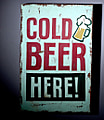 Wall Art Deko Holzschild " Cold Beer " im Vintage Look
