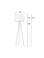 Zuiver Tripod Desinger Stehleuchte White Maße