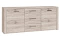 Sideboard PORTLAND 2 Türen, 3 Schubladen, Sandeiche Dekor, von Forte