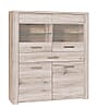 Highboard Vitrine PORTLAND 2+2 Türen, Sandeiche Dekor, von Forte