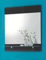 Badspiegel CHROME Spiegel mit Glasablage, Dekor grau-metallic