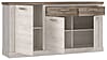 Sideboard DURO, 3 Türen und 2 Schubladen, in Pinie weiß antik