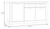 Sideboard DURO, 3 Türen und 2 Schubladen, in Pinie weiß antik