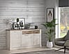 Sideboard DURO, 3 Türen und 2 Schubladen, in Pinie weiß antik