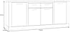Sideboard DURO, 4 Türen und 2 Schubladen, in Pinie weiß antik