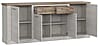 Sideboard DURO, 4 Türen und 2 Schubladen, in Pinie weiß antik