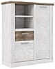 Highboard DURO, 2 trg. und 1 Schublade, in Pinie weiß antik von Forte
