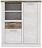 Highboard DURO, 2 trg. und 1 Schublade, in Pinie weiß antik von Forte