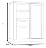 Highboard DURO, 2 trg. und 1 Schublade, in Pinie weiß antik von Forte