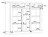 Highboard DURO, 2 Türen, 2 Schubladen, Optik Pinie weiß antik
