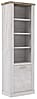 Regal DURO Bücherregal 1 Tür, 3 offene Fächer, Pinie weiß antik