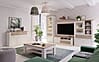Couchtisch DURO 120 x 75 cm Optik Pinie weiß / Eiche antik