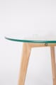 Runder Glas Beistelltisch BROR 2er Set Tischplatte 