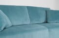 Sofa 3-sitzer DRAGON RIB in blau von Zuiver mit Cord Stoff