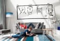 Sofa 3-sitzer DRAGON RIB in Cool Grey von Zuiver Setting