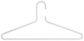 Kleiderbügel Senza Weiß 3er Set aus Stahl Weiß Pulverbeschichtet