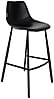 Barhocker FRANKY Kunstleder Vintage schwarz von DutchBone