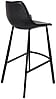 Barhocker FRANKY Kunstleder Vintage schwarz von DutchBone