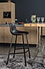 Barhocker FRANKY Kunstleder Vintage schwarz von DutchBone