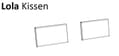 Kissen-Set LOLA , 2er-Set Kunstleder Weiß oder Schwarz