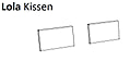 Kissen-Set LOLA , 2er-Set Kunstleder Weiß oder Schwarz