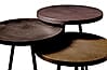 Beistelltisch ALIM 3er-Set Messing Eisen Kupfer Antik von DutchBone