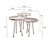 Beistelltisch ALIM 3er-Set Messing Eisen Kupfer Antik von DutchBone