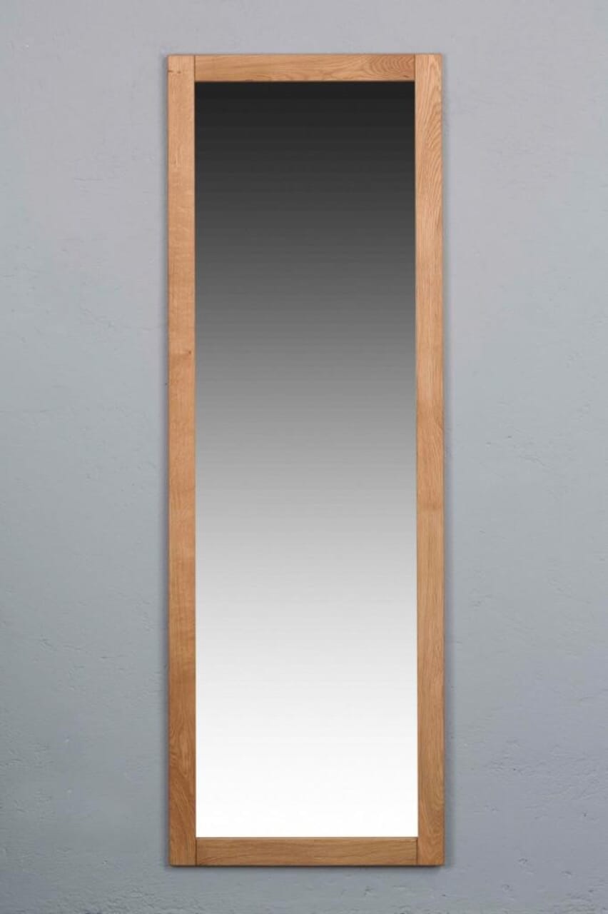 ik klaag zeven Wanneer Spiegel 61 x 180 cm Basel - Wildeiche Massivholz geölt/gewachst