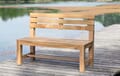 Stabile Parkbank Gartenbank 150 cm in Premium Teak
