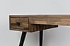 Schreibtisch LEO Platte recycled Teak mit 2 Schubläden