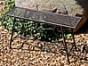 Gartenbank LORIN dunkelbraun lackiert Rost-Optik