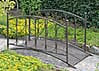 Gartenbrücke DUKONO Teichbrücke aus Metall dunkelbraun lackiert