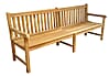 Stabile Gartenbank Picadelly 200 cm in Premium Teak mit Armlehne