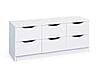 Kommode WESTPHALEN 6-B Weiß mit 6 Schubläden
