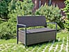 Gartenbank Truhenbank FERRARA Aluminium und Polygeflecht Coffee
