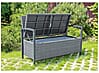Gartenbank FERRARA Aluminium und Polygeflecht Dunkelgrau