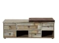 Dielenbank Flurbank BONANZA 130 cm - Driftwood - inkl. Kissen