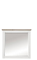 Garderobenspiegel LIMA 89 x 85 cm Pinie weiß gebürstet Nachbildung