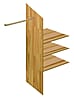 Inneneinteilung 98 cm Kernbuche für Schrank HALVAR + YLVA mit 2 Türen