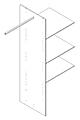Inneneinteilung 97 cm Kernbuche für Schrank HALVAR + YLVA, 3 + 4 Türen