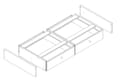 Schubkasten Unterbau 2-Set für Schrank HALVAR + YLVA mit 2 Türen