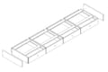 Schubkasten Unterbau 4-Set für Schrank HALVAR + YLVA mit 4 Türen