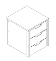 Schubladenblock passend zum Schrank NAYA für 1-trg. Element 45 cm