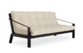 Schlafsofa POETRY Kiefer Schwarz Sofa mit klappbarer Rückenlehne