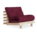 Schlafsofa ROOTS 90 cm Polster BORDEAUX Klappsofa Gestell Kiefer