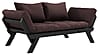 Schlafsofa BEBOP Sofa Kiefer Schwarz lackiert abklappbar von Karup