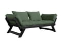 Schlafsofa BEBOP Sofa Kiefer Schwarz lackiert abklappbar von Karup