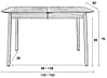 Esstisch GLIMPS von ZUIVER 120 x 80 ausziehbar Esche lackiert