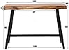 Bartisch JOHAN 125 x 46 cm Tischplatte Akazie massiv